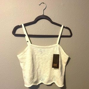 New Frye Salt Breeze Crochet Knit Tank Womens M